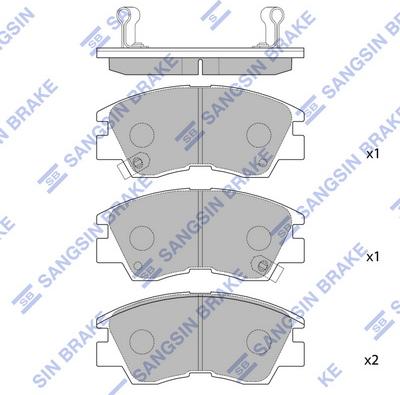 Hi-Q SP1135(SD) - Тормозные колодки, дисковые, комплект abcparts.ee