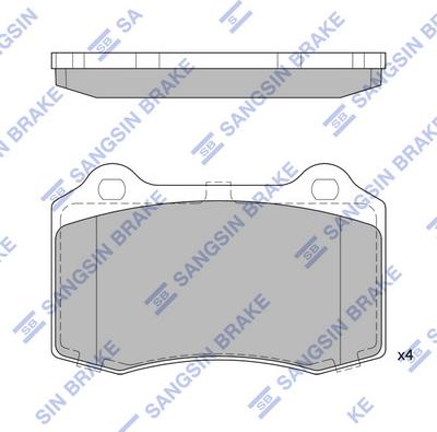 Hi-Q SP1854 - Тормозные колодки, дисковые, комплект abcparts.ee