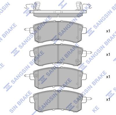 Hi-Q SP1801 - Тормозные колодки, дисковые, комплект abcparts.ee