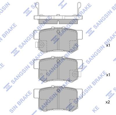 Hi-Q SP1368 - Тормозные колодки, дисковые, комплект abcparts.ee