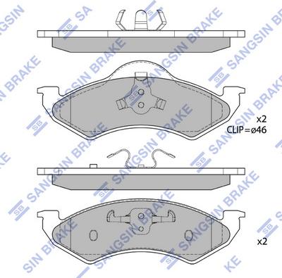 Hi-Q SP1310 - Тормозные колодки, дисковые, комплект abcparts.ee