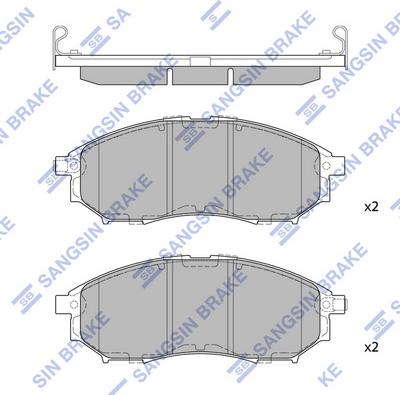 Hi-Q SP1249 - Тормозные колодки, дисковые, комплект abcparts.ee