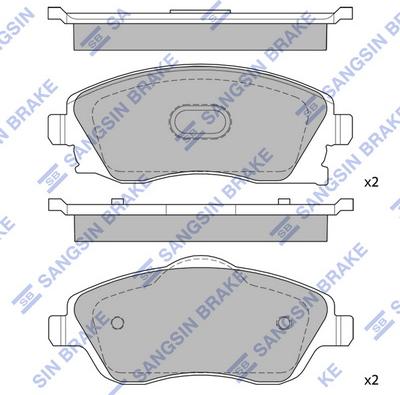 Hi-Q SP1745(SD) - Тормозные колодки, дисковые, комплект abcparts.ee