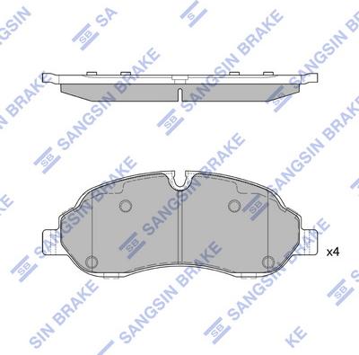 Hi-Q SP2583 - Тормозные колодки, дисковые, комплект abcparts.ee