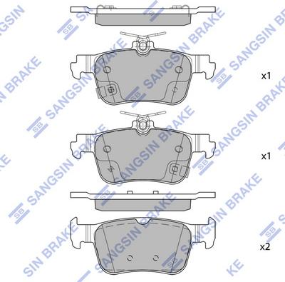 Hi-Q SP2604 - Тормозные колодки, дисковые, комплект abcparts.ee