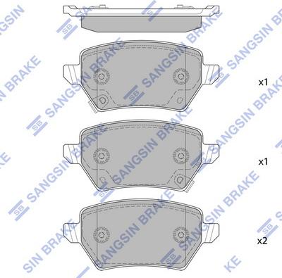 Hi-Q SP2615 - Тормозные колодки, дисковые, комплект abcparts.ee