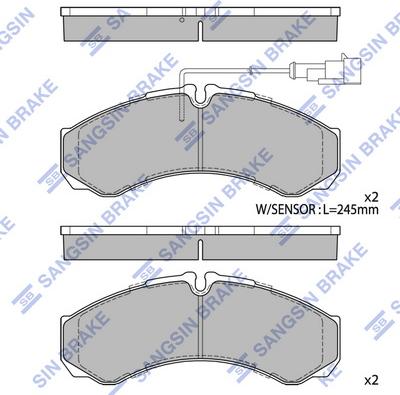 Hi-Q SP2638A - Тормозные колодки, дисковые, комплект abcparts.ee
