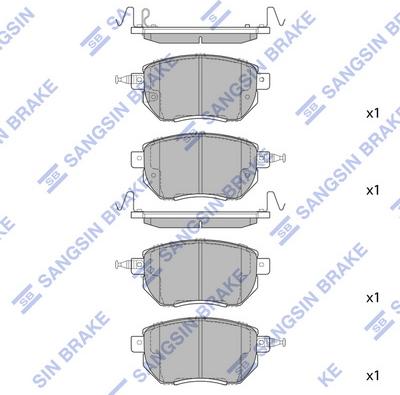 Hi-Q SP2107 - Тормозные колодки, дисковые, комплект abcparts.ee