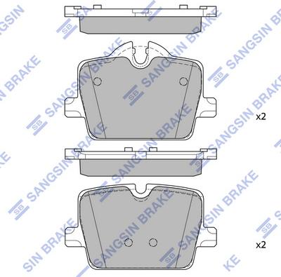 Hi-Q SP2821 - Тормозные колодки, дисковые, комплект abcparts.ee