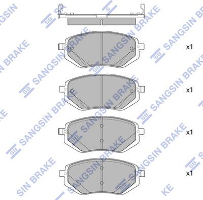 Hi-Q SP2761 - Тормозные колодки, дисковые, комплект abcparts.ee