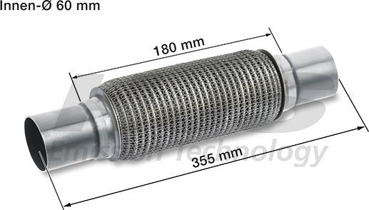 HJS 83 00 8598 - Гофрированная труба, выхлопная система abcparts.ee