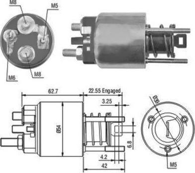 Hoffer 46080 - Тяговое реле, соленоид, стартер abcparts.ee