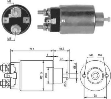 Hoffer 46027 - Тяговое реле, соленоид, стартер abcparts.ee