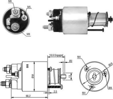 Hoffer 46139 - Тяговое реле, соленоид, стартер abcparts.ee