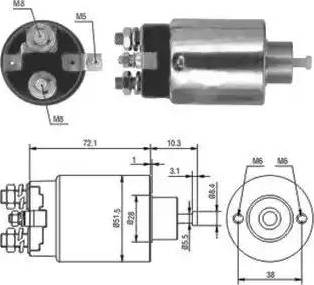Hoffer 6646093 - Тяговое реле, соленоид, стартер abcparts.ee