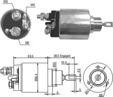 Hoffer 6646035 - Тяговое реле, соленоид, стартер abcparts.ee