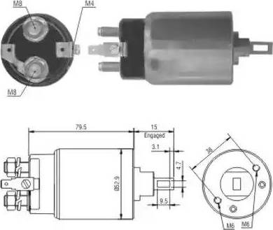 Hoffer 6646022 - Тяговое реле, соленоид, стартер abcparts.ee