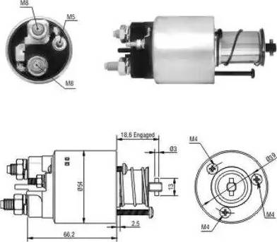 Hoffer 6646139 - Тяговое реле, соленоид, стартер abcparts.ee