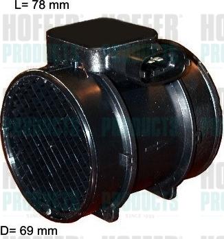 Hoffer 7516016E - Датчик потока, массы воздуха abcparts.ee
