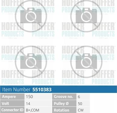 Hoffer H5510542 - Генератор abcparts.ee