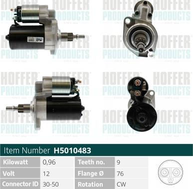 Hoffer H5010483 - Стартер abcparts.ee