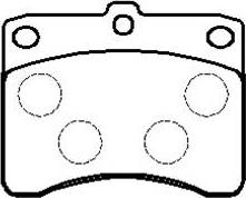 HSB Gold HP9755 - Тормозные колодки, дисковые, комплект abcparts.ee