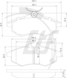 HUSCH EP0649 - Тормозные колодки, дисковые, комплект abcparts.ee