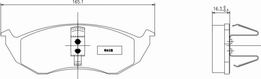 HUSCH JL2470 - Тормозные колодки, дисковые, комплект abcparts.ee