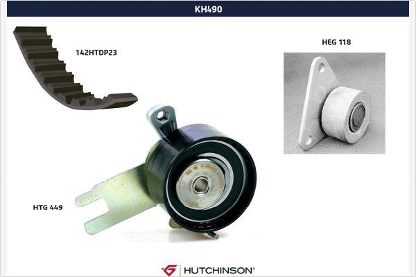 Hutchinson KH 490 - Комплект зубчатого ремня ГРМ abcparts.ee