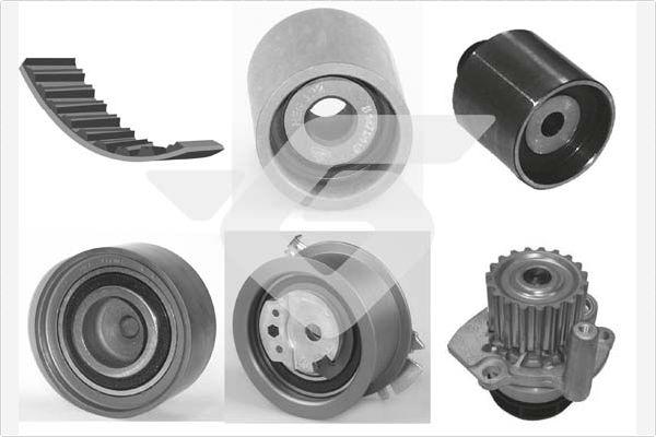 Hutchinson KH 421WP75 - Водяной насос + комплект зубчатого ремня ГРМ abcparts.ee