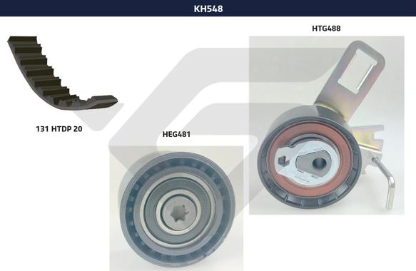 Hutchinson KH 548 - Комплект зубчатого ремня ГРМ abcparts.ee