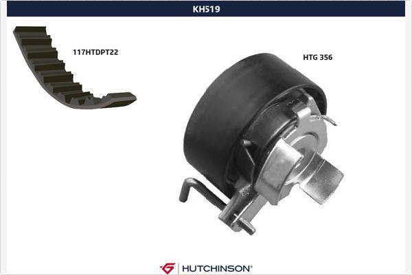 Hutchinson KH 519 - Комплект зубчатого ремня ГРМ abcparts.ee