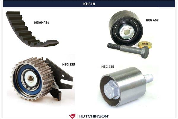 Hutchinson KH 518 - Комплект зубчатого ремня ГРМ abcparts.ee