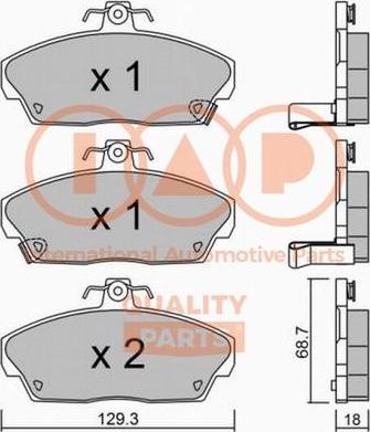 IAP QUALITY PARTS 704-06021P - Тормозные колодки, дисковые, комплект abcparts.ee