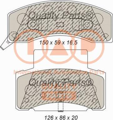IAP QUALITY PARTS 704-00020 - Тормозные колодки, дисковые, комплект abcparts.ee