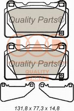 IAP QUALITY PARTS 704-12097X - Тормозные колодки, дисковые, комплект abcparts.ee