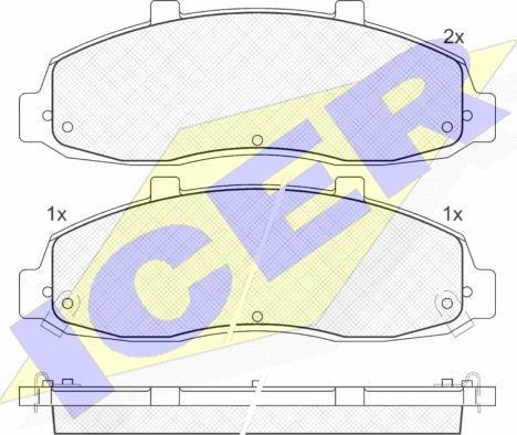 Icer 141402 - Тормозные колодки, дисковые, комплект abcparts.ee