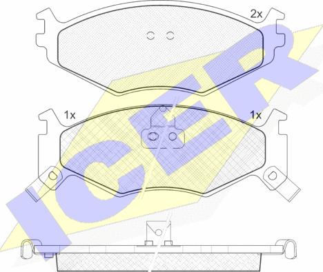 Icer 141056-205 - Тормозные колодки, дисковые, комплект abcparts.ee