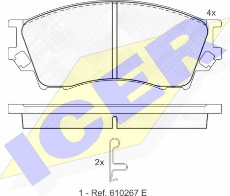 Icer 141337 - Тормозные колодки, дисковые, комплект abcparts.ee