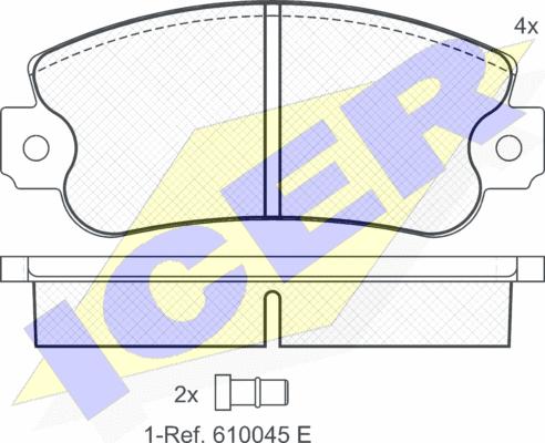 Icer 180418 - Тормозные колодки, дисковые, комплект abcparts.ee