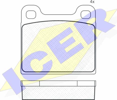 Icer 180386 - Тормозные колодки, дисковые, комплект abcparts.ee