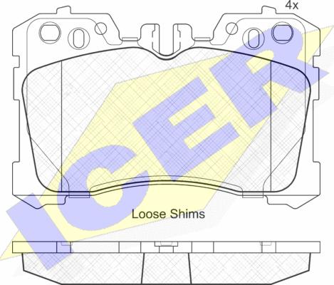 Icer 181935 - Тормозные колодки, дисковые, комплект abcparts.ee