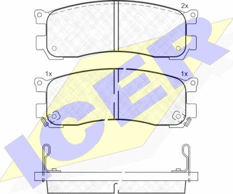 Icer 181417 - Тормозные колодки, дисковые, комплект abcparts.ee