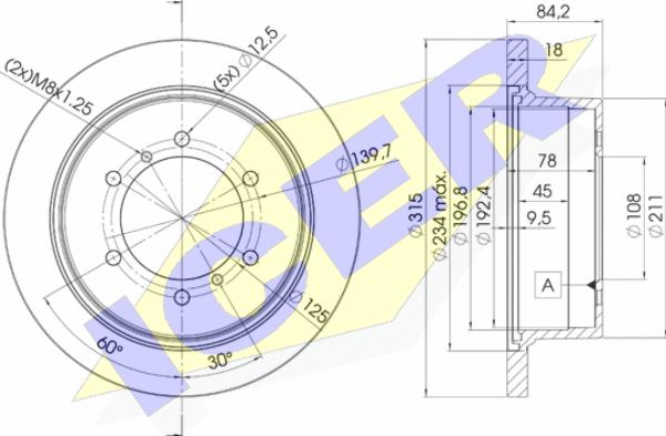 Icer 78BD8797-2 - Тормозной диск abcparts.ee