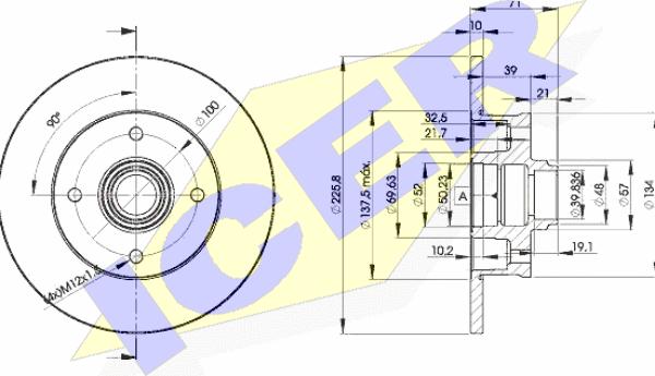 Icer 78BD3393-1 - Тормозной диск abcparts.ee