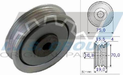 IJS GROUP 93-1855 - Ролик, поликлиновый ремень abcparts.ee