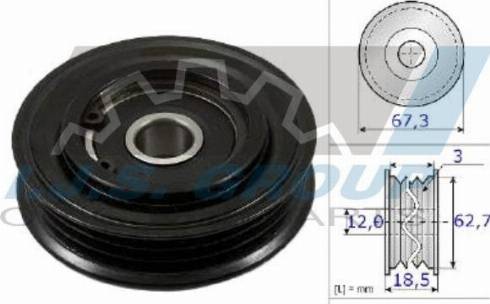 IJS GROUP 93-1865 - Ролик, поликлиновый ремень abcparts.ee
