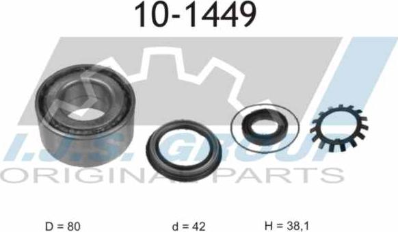 IJS GROUP 10-1449 - Комплект подшипника, ступицы колеса abcparts.ee