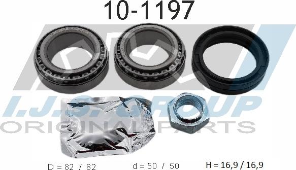 IJS GROUP 10-1197 - Комплект подшипника, ступицы колеса abcparts.ee