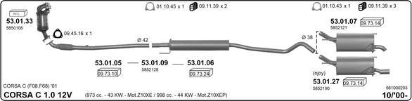 Imasaf 561000203 - Система выпуска ОГ abcparts.ee